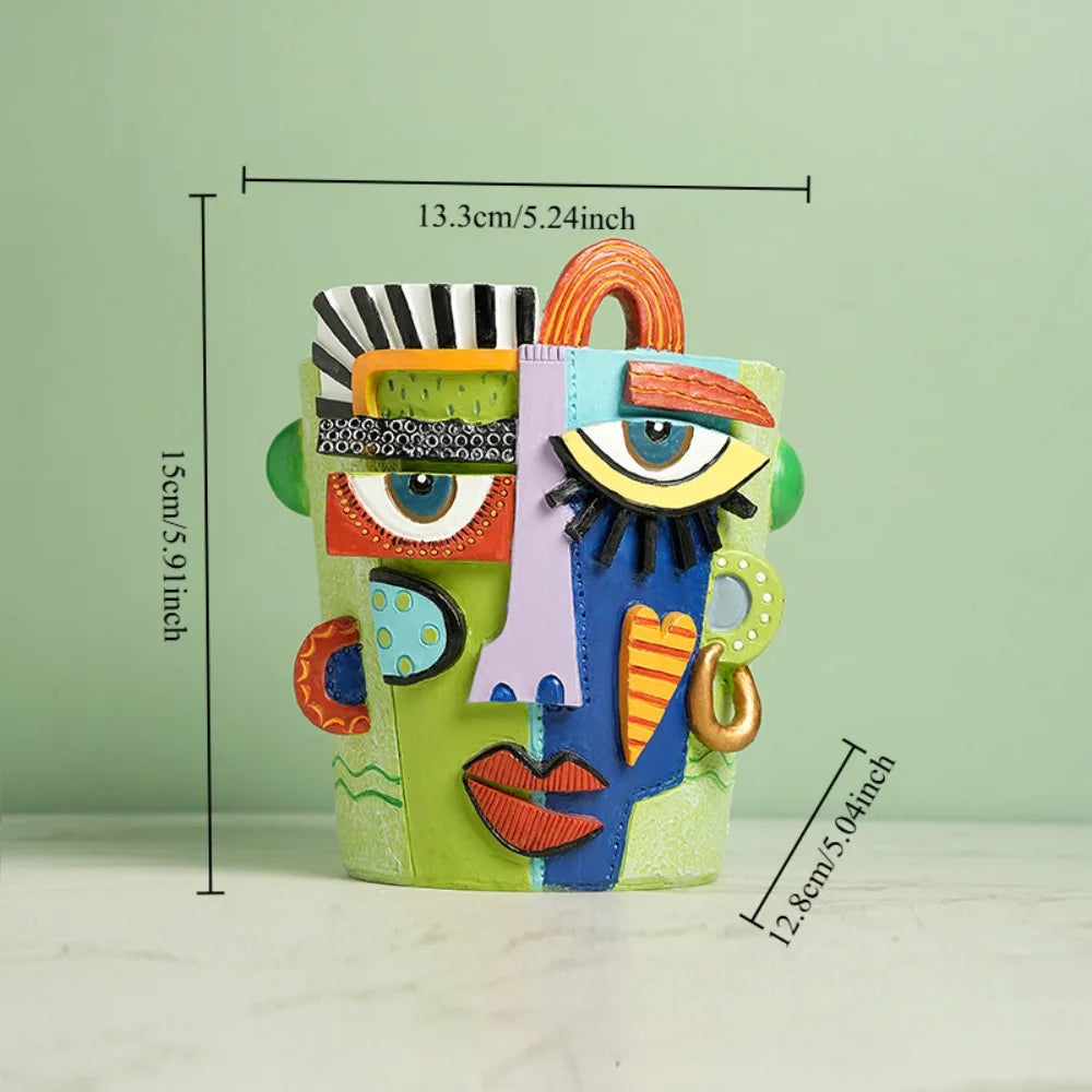 Abstract Face Flower Pot