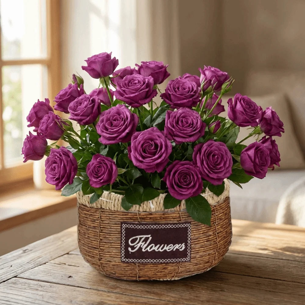 Plant Display Rustic Woven Flower