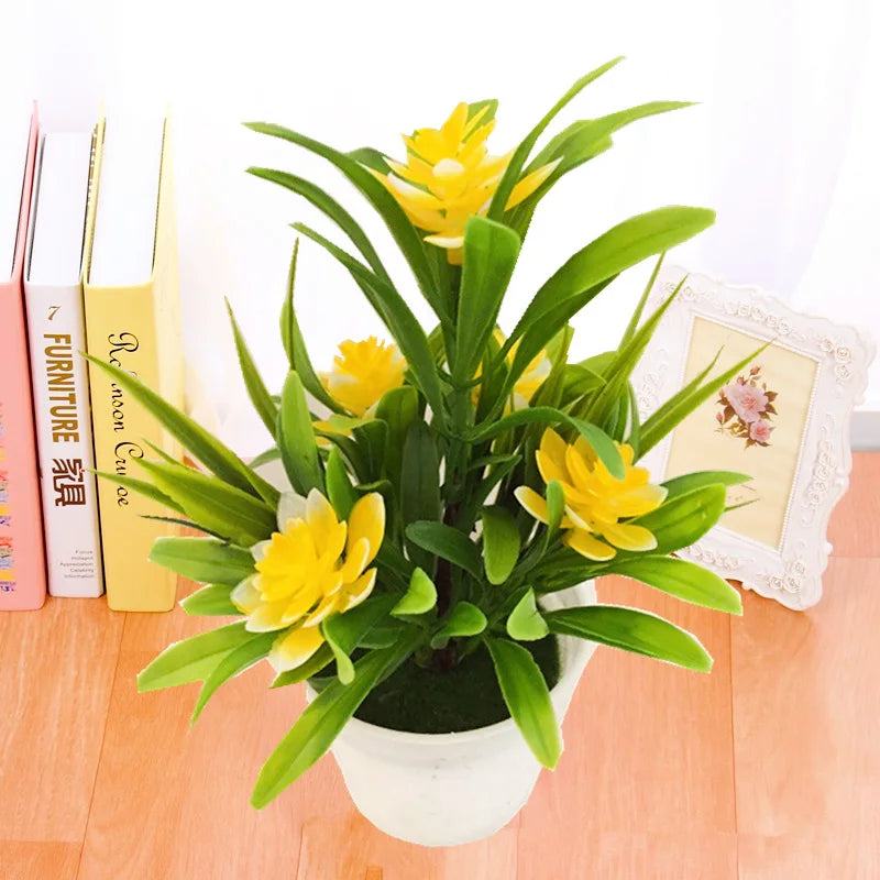Artificial Flowers Plant Pot