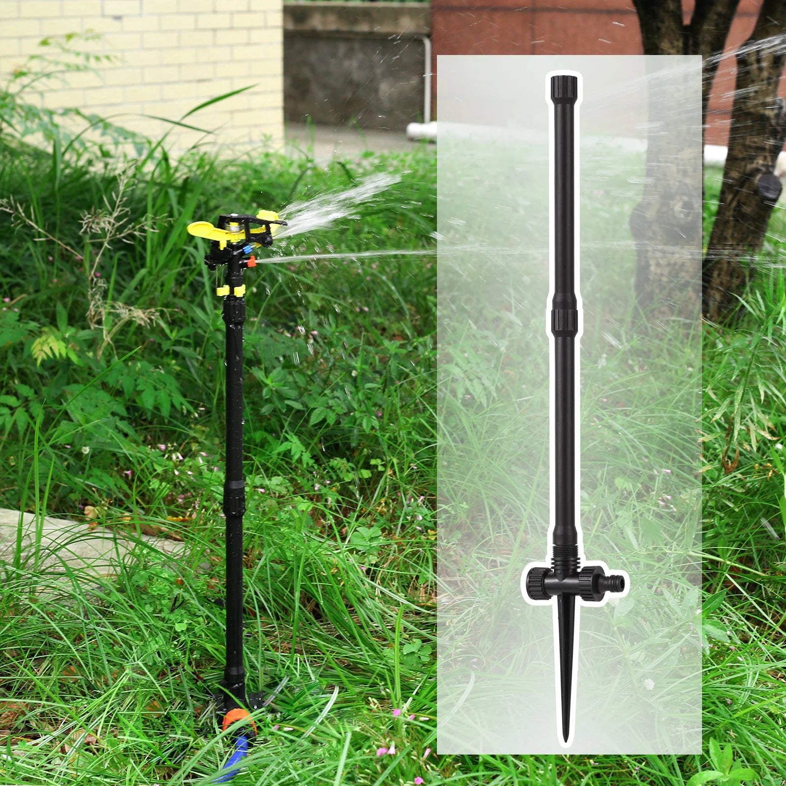 1/2 Inch Threaded Extension Pole Sprinkler Holder Lawn Sprinkler