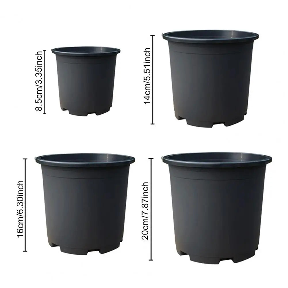 Indoor Plant Pot Black Plastic Flowerpo