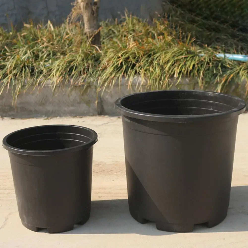 Indoor Plant Pot Black Plastic Flowerpo