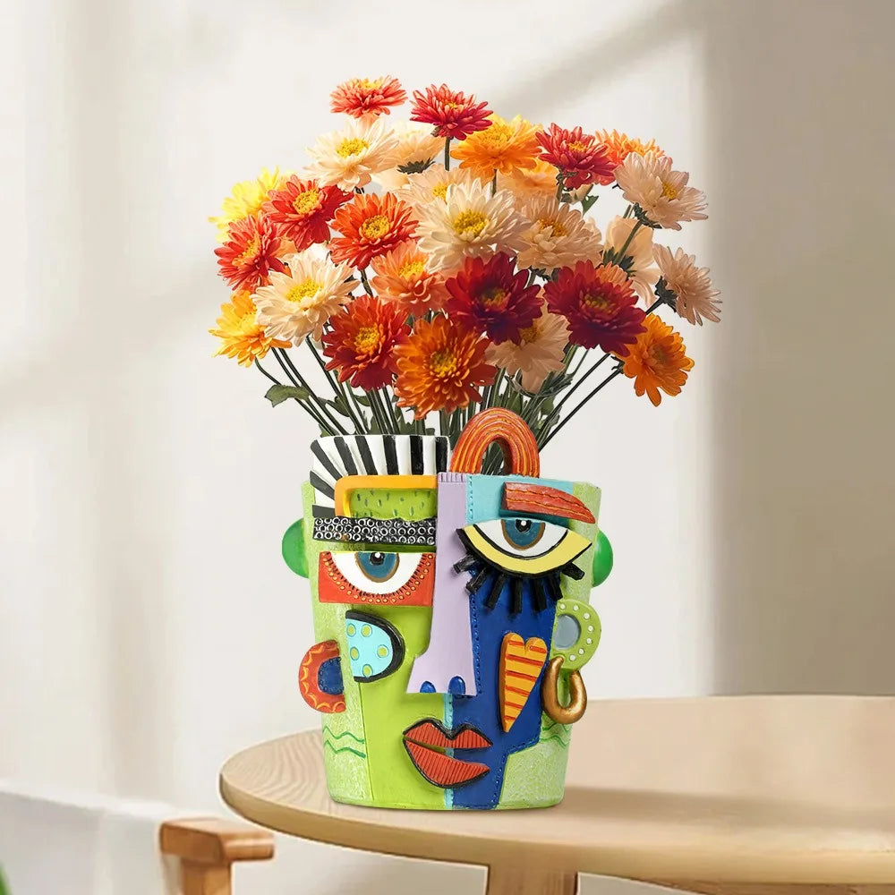 Abstract Face Flower Pot