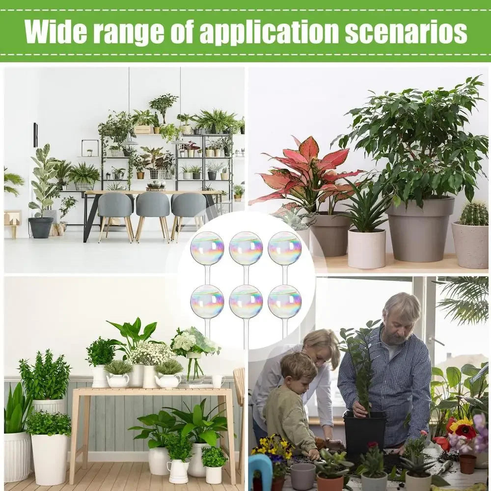1/2PCS Glass Straw Plant Water Feeder