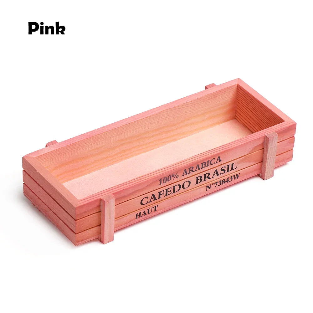 Natural Wooden Flowerpot Garden Decor