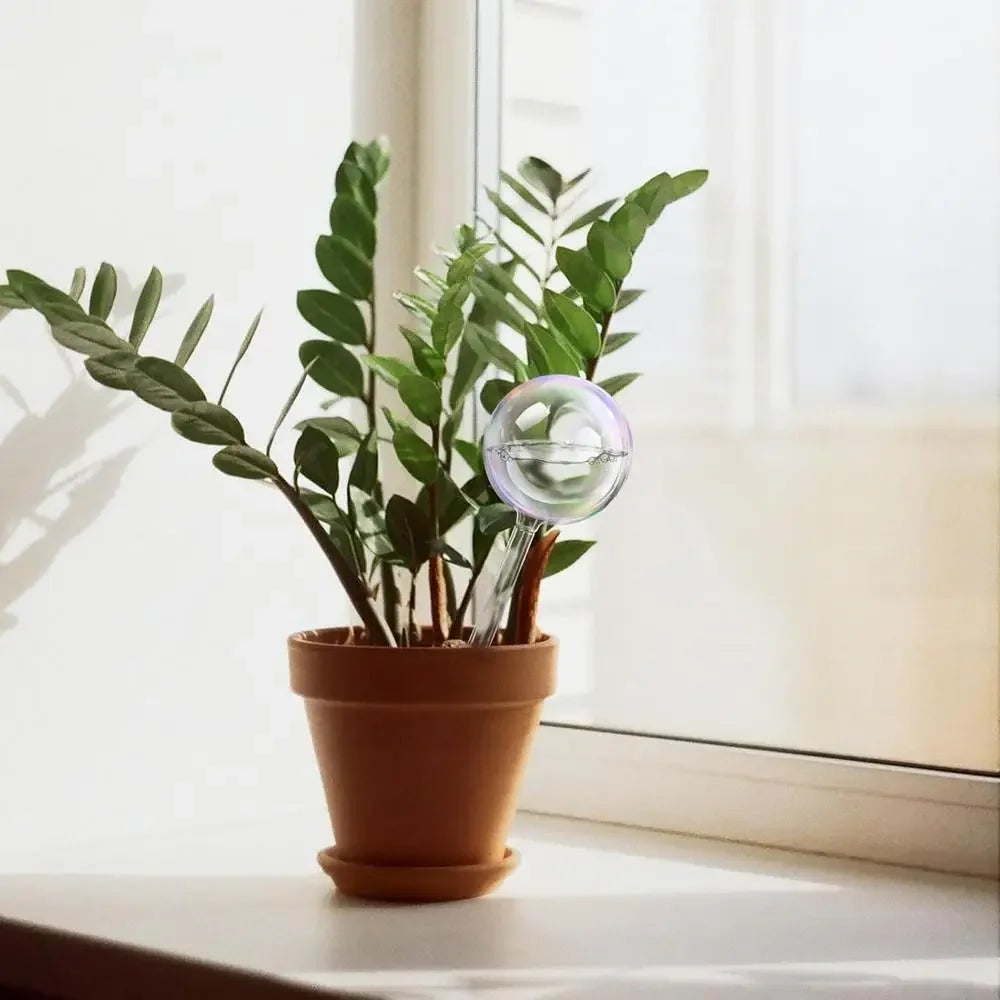 1/2PCS Glass Straw Plant Water Feeder
