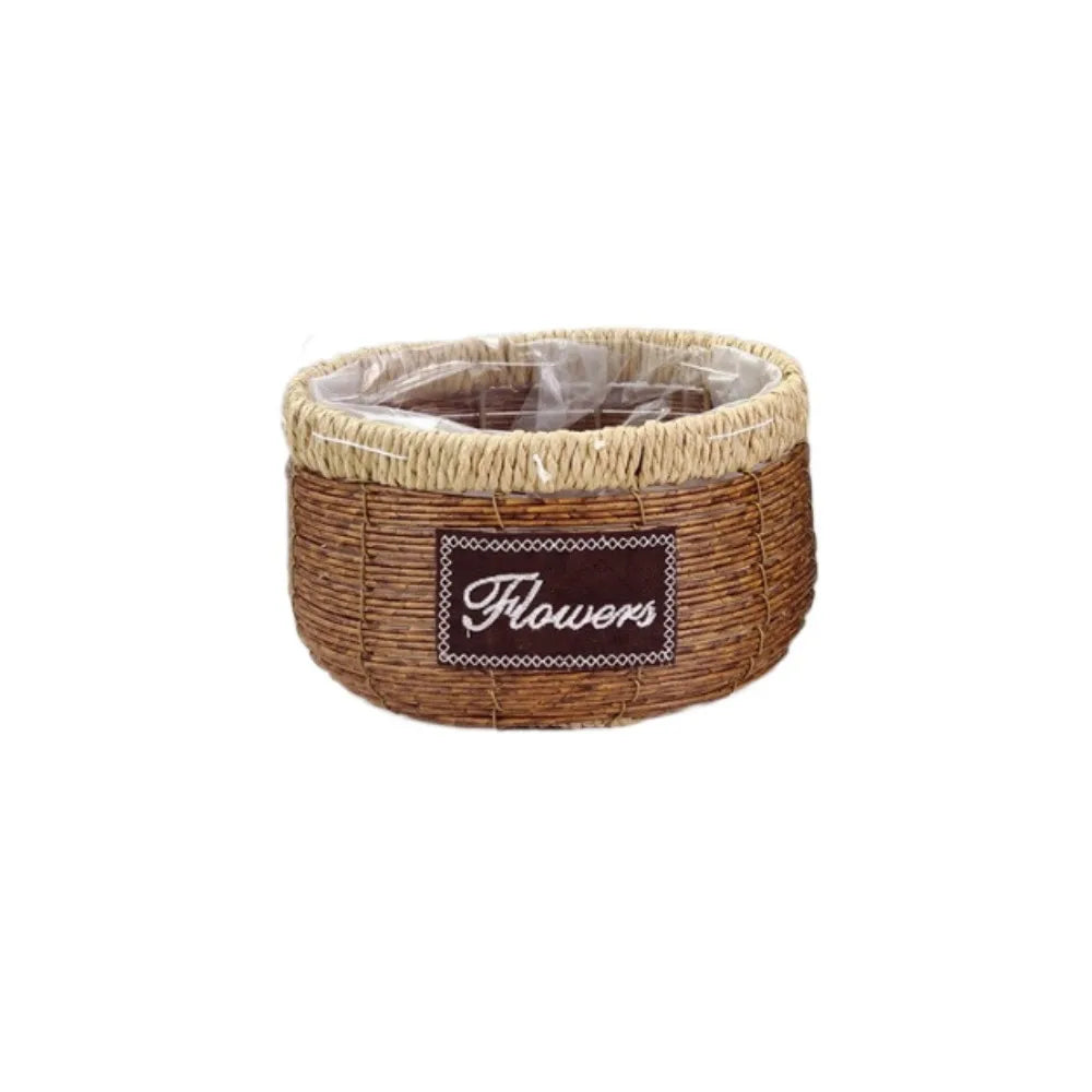 Plant Display Rustic Woven Flower