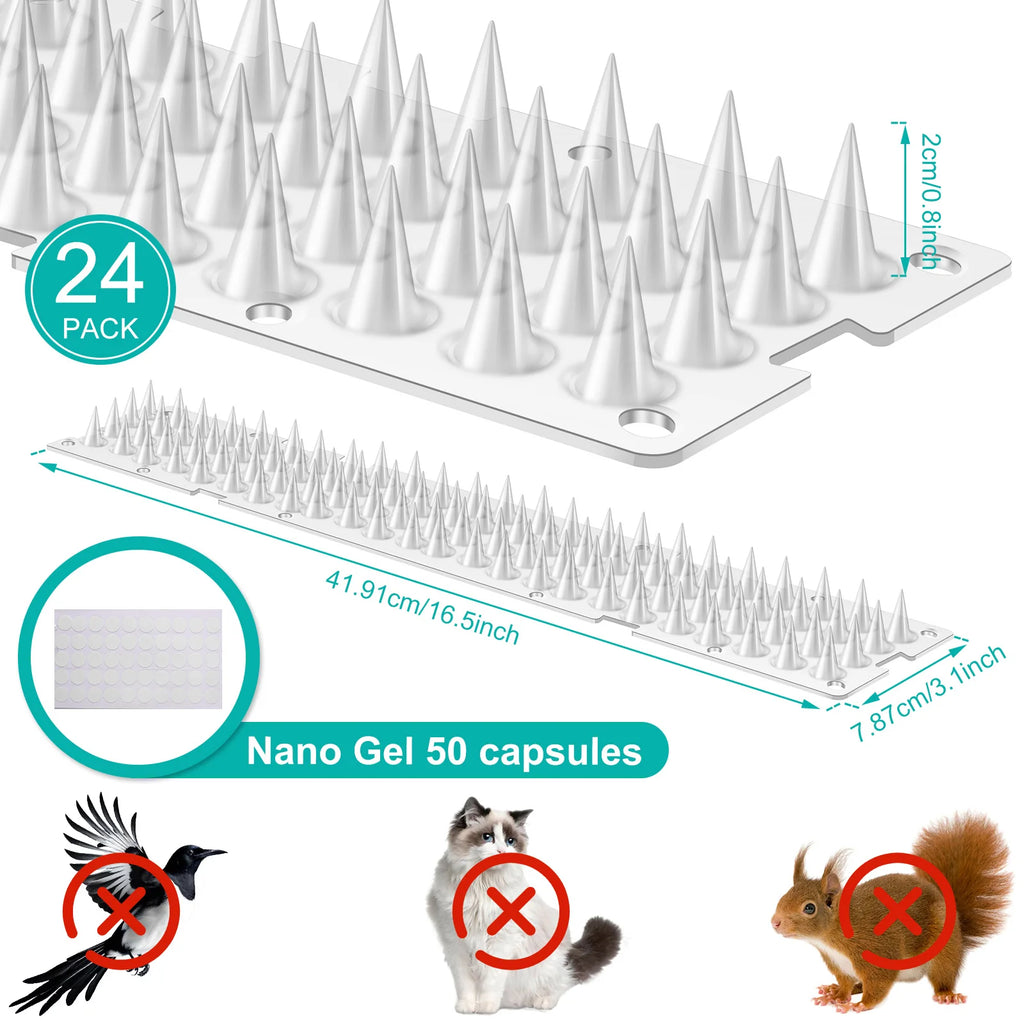 24Pcs Repeller Bird Spike Pad