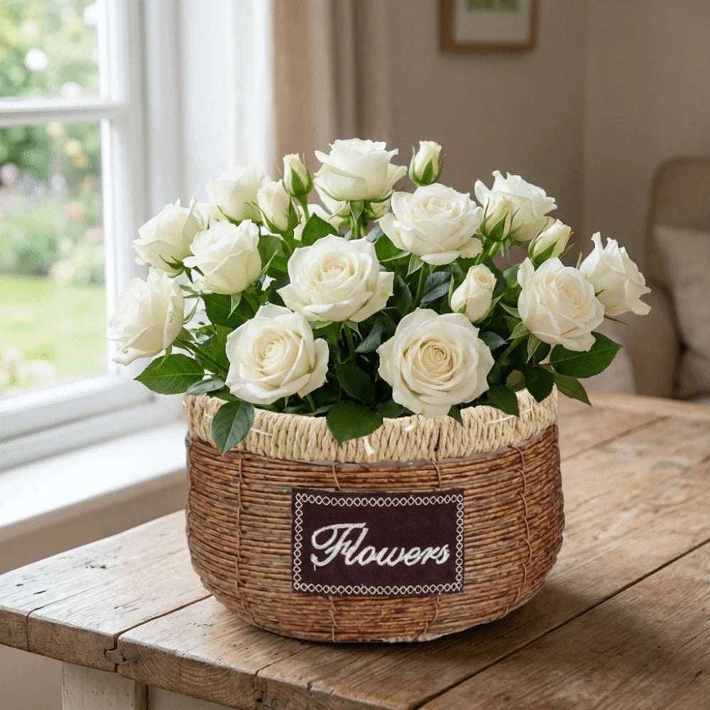 Plant Display Rustic Woven Flower