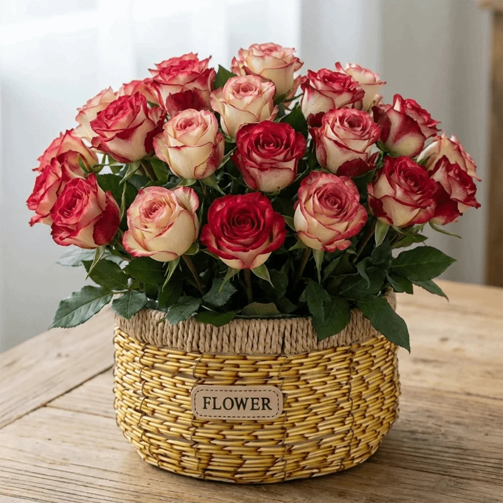 Plant Display Rustic Woven Flower