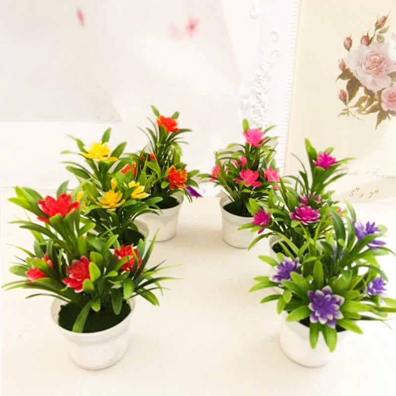 Artificial Flowers Plant Pot