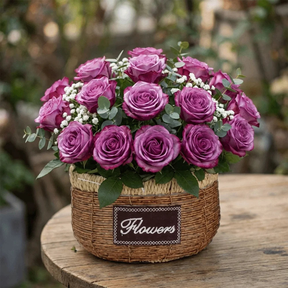 Plant Display Rustic Woven Flower