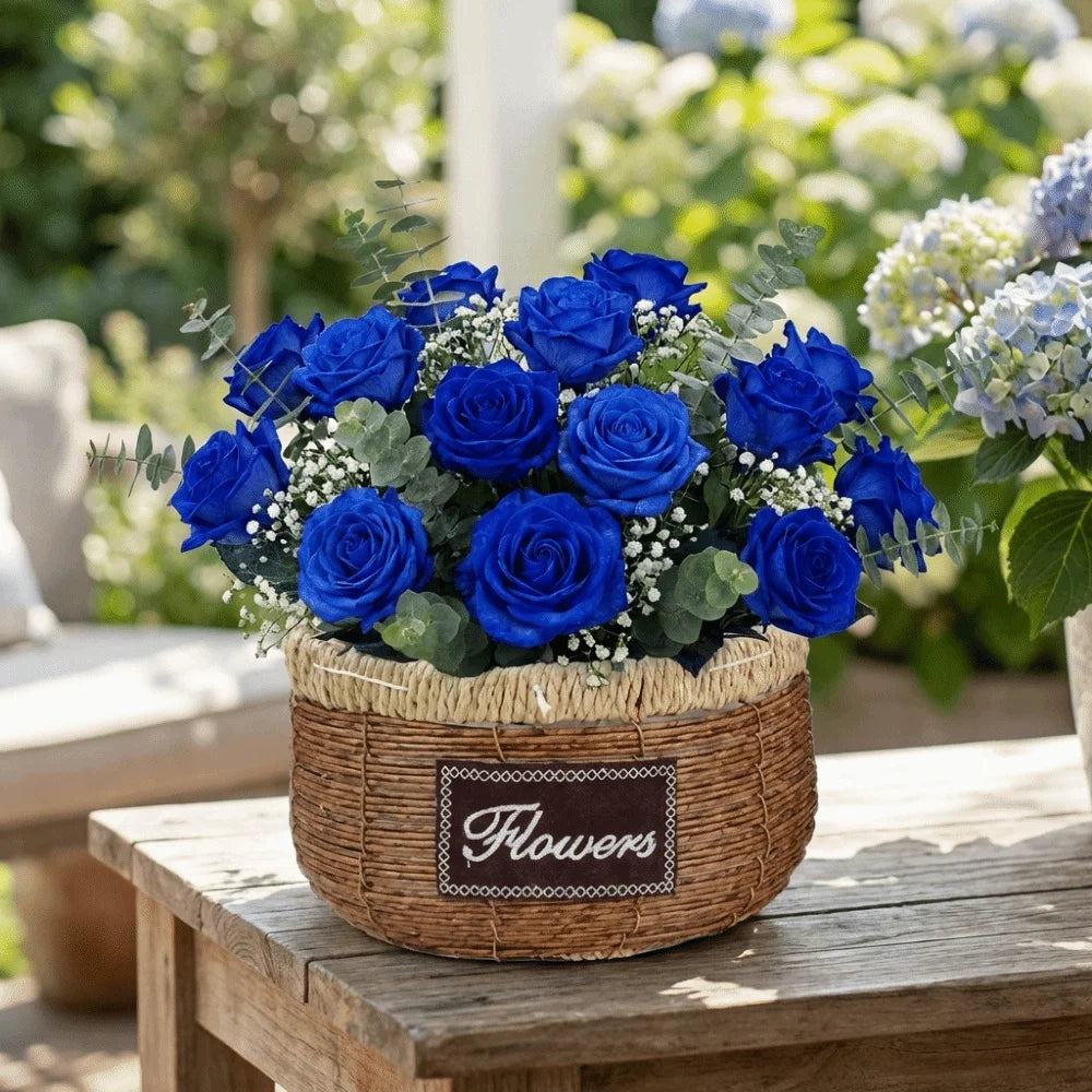 Plant Display Rustic Woven Flower