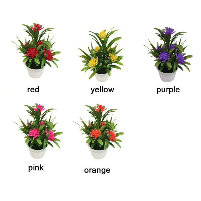 Artificial Flowers Plant Pot