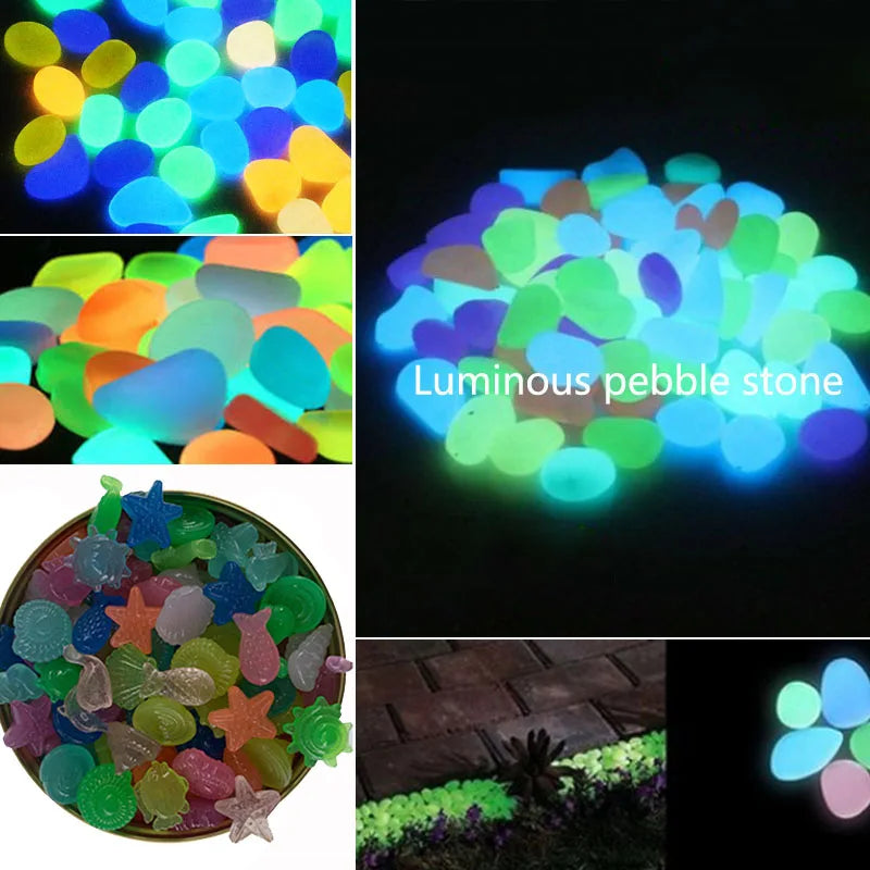 50/100pcs Luminous Glowing Small Stones
