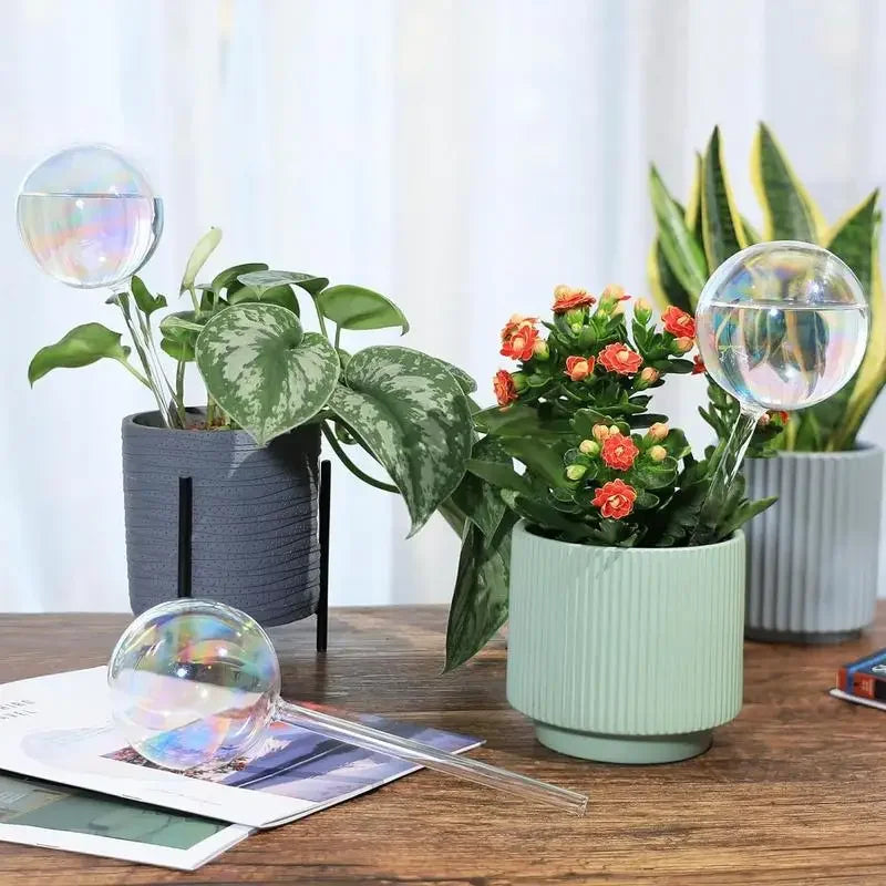 1/2PCS Glass Straw Plant Water Feeder