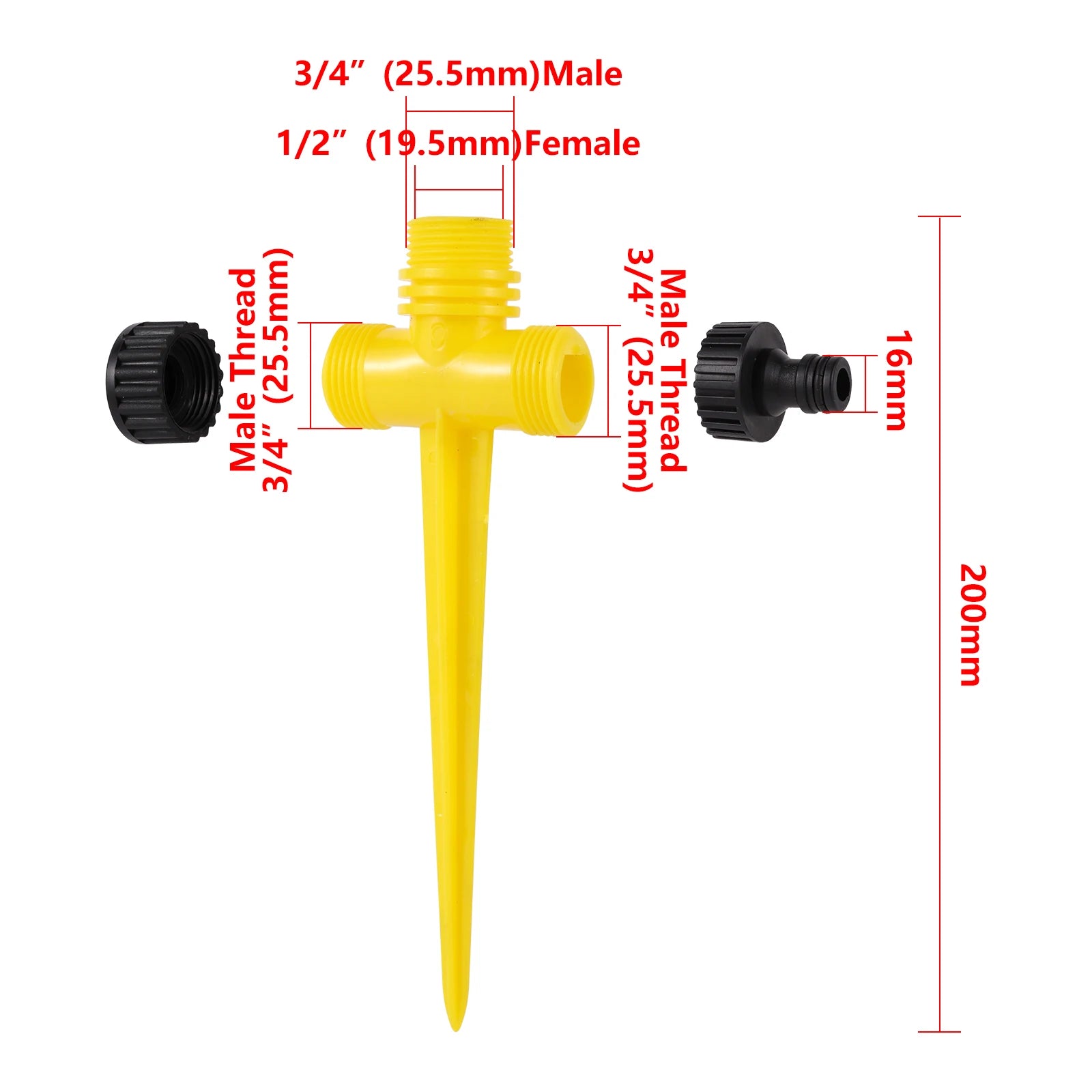1/2 Inch Threaded Extension Pole Sprinkler Holder Lawn Sprinkler